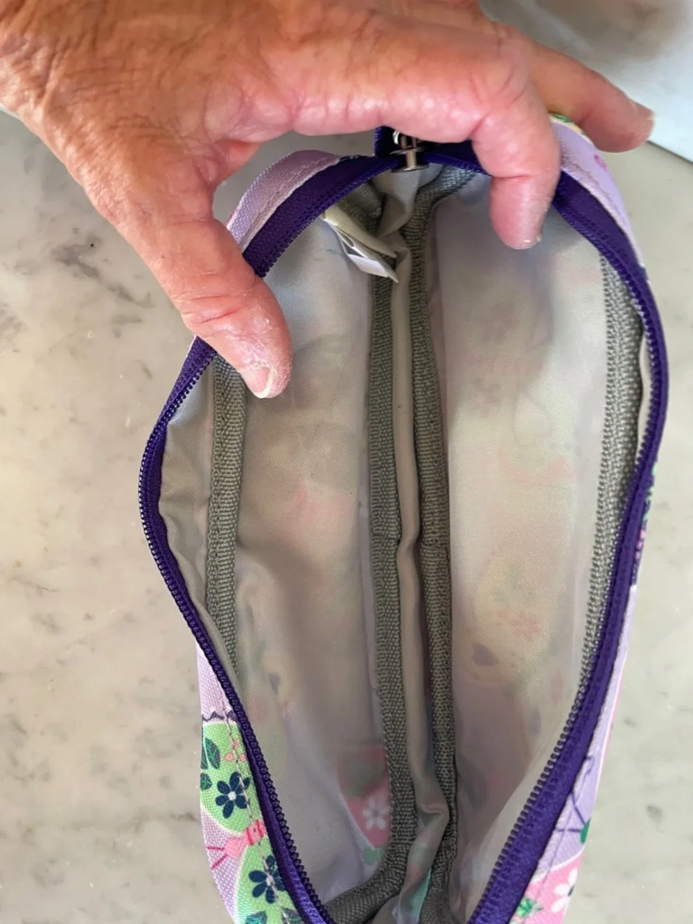 POTTERY BARN KIDS Mackenzie Lavender Butterfly Pencil Case Pouch Purple Trim